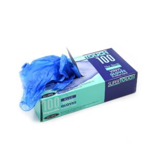 Blue Vinyl Gloves compressor